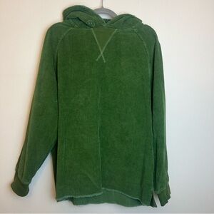 DREW Corduroy Army Green Hoodie